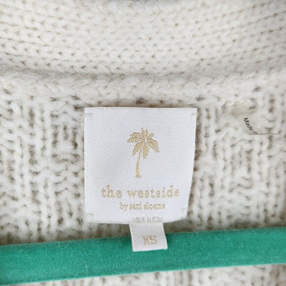 The Westside Baby Alpaca Wool Blend Soft Fuzzy Knit Cropped Cardigan Sweater XS - Picture 9 of 11